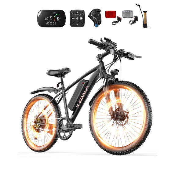 Electric Bike for Adults Electric Mountain bike 20MPH 40Miles, 7-Speed, 26" Tires