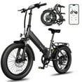 thumbnail image 1 of Electric Bike for Adults, Peak 1000W Motor Electric Bicycle, 20" Fat Tire E-Mountain Bike, 7.8Ah Battery UL2849, App Control, 1 of 8