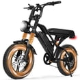 thumbnail image 1 of Electric Bike for Teens & Adults – 750W (Peak 1500W) Motor, 28 MPH, 48V 13Ah Battery, 16×4" Fat Tires, 7-Speed E-Bike with Dual Suspension, Black, 1 of 7