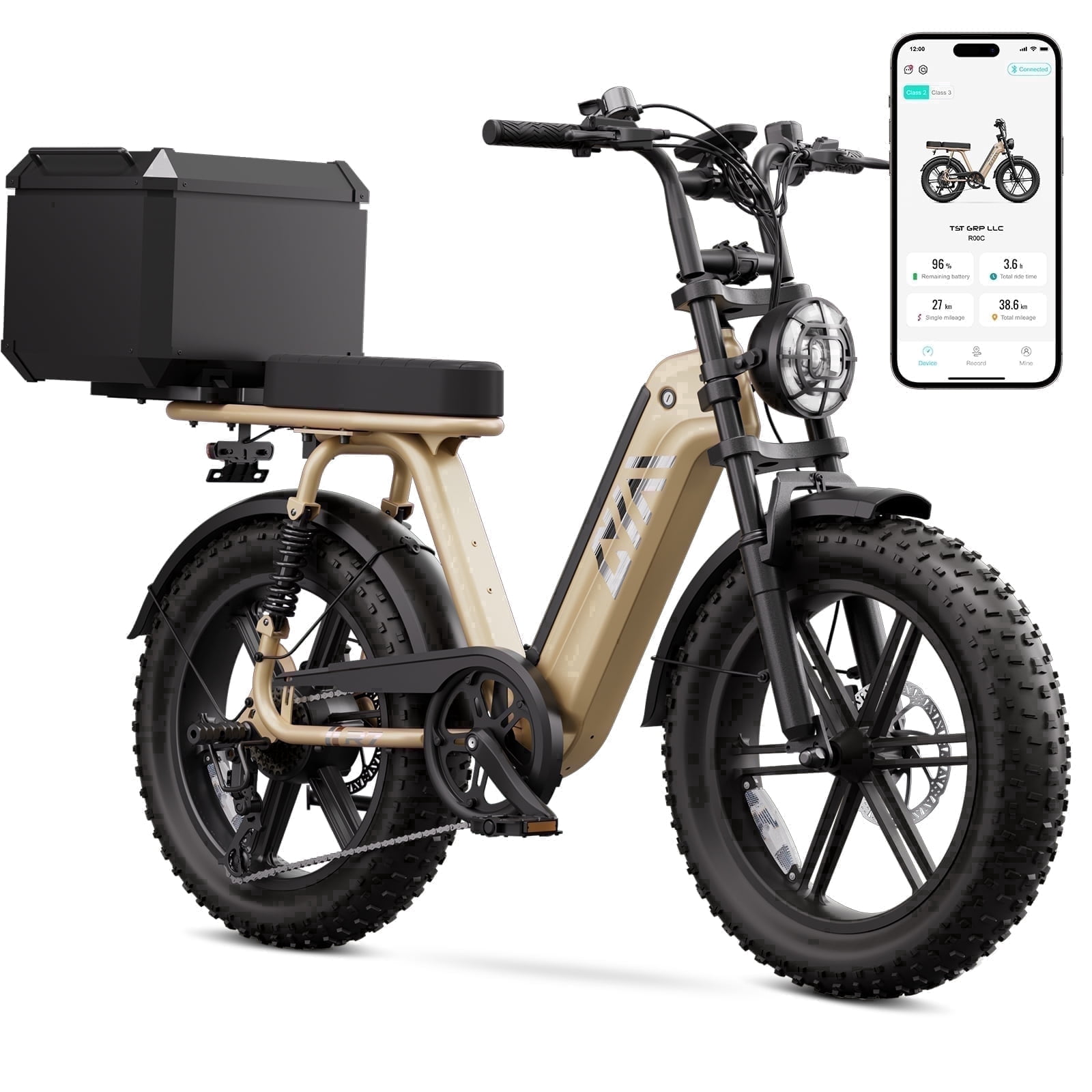 TST Electric Bike for Women, 20"x4" Fat Tire, E Mountain Bike, 750W Motor 48V/15AH UL2849, Dual Hydraulic Disc Brakes, Full Suspension