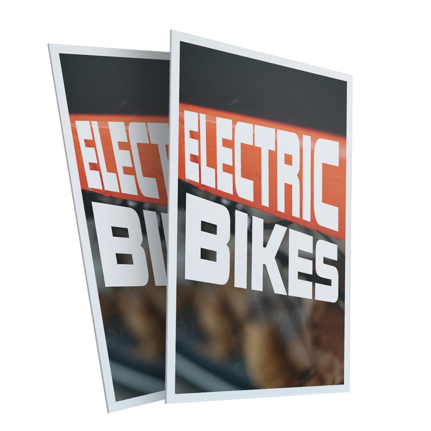 Electric Bikes (2-Pack) 24 Inch x 36 Inch Plastic Signs | Sign Insert ...