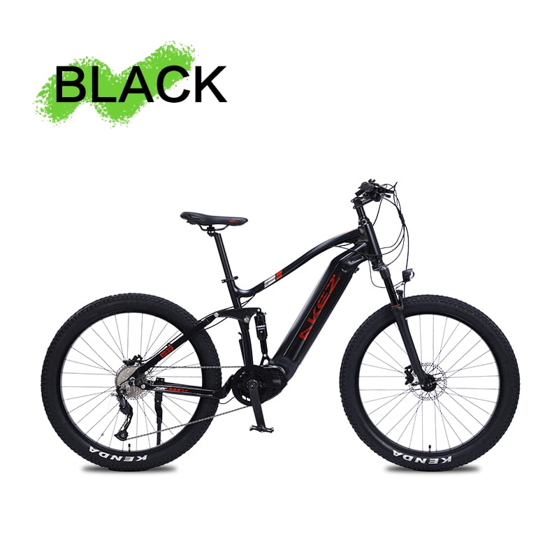 Electric Bikes,Electric Mountain Bike,Akez M600 Ebike with 500W Peak Motor,7-speed,48V 13AH Battery,Dual Hydraulic Brakes,Full Shock Absorption,Electric Dirt Bike for Adult Outdoor Adventure,Black