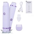 thumbnail image 1 of Electric Bikini Trimer Shaver for Women，2 in 1 Dual-Head Waterproof Shaver Portable Hair Removal Kit for Bikini Underarm Leg Arm Body Face, 1 of 7