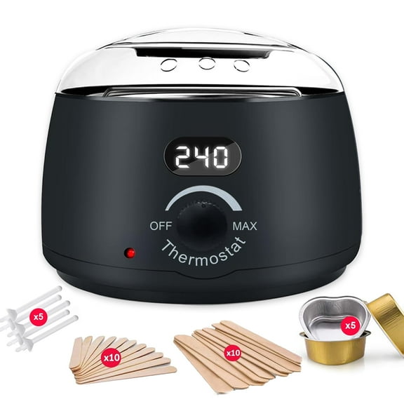 JUUTREN Waxing Kit for Women & Men - Digital Wax Warmer with Quick Heating, Professional Wax Pot Hair Removal for Full Body, Legs, Face, Eyebrows, Bikini, at Home