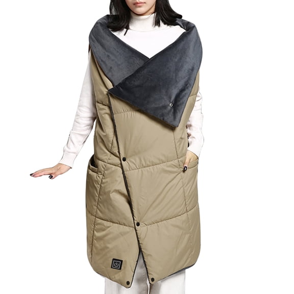 Electric Blanket Four Heating Areas Heating Blanket Wearable Heated Blanket Multifunction Heater Mat Blanket Vest Shawl