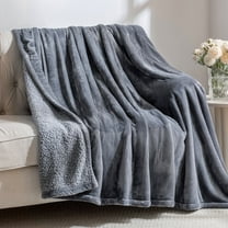 ELEKA Electric Heated Blanket Twin,72" x 84"， 8 Heating Levels，10 H Timer,Gray