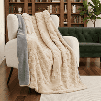 Naipo Heated Blanket Throw 50x60inch Electric Blanket with 6 Heat Settings and 1-4H Auto off Timer, Machine Washable Soft Flannel Fleece Blanket for Couches, Beds for Home Office Use, Beige