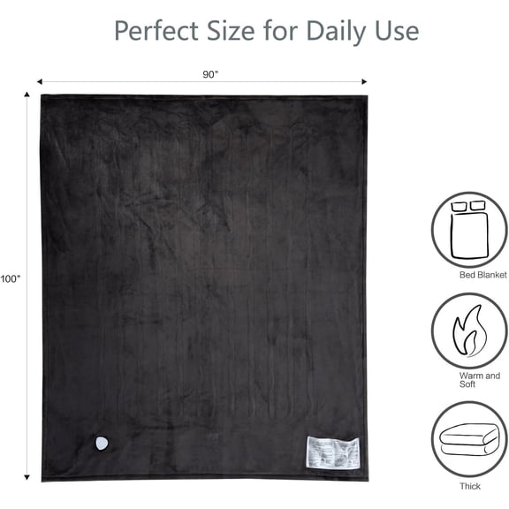 King Size Electric Blanket with 3 Heat Settings and 8-Hour Auto-Off