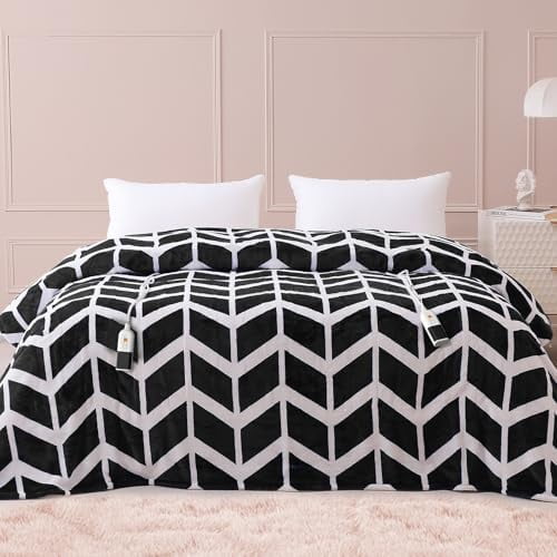 Electric Blanket Queen Size, 84" x 90" Heated Blanket with 9 Heat Levels & 2-4-8-10 Hours Auto Off, Fast Heating Blanket with ETL & FCC Certification, Black