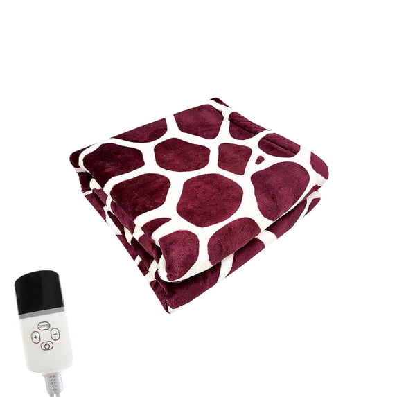 Electric Blankets, 110V Heated Blanket Electric Throw, Deer Pattern Soft Flannel Electric Blanket, Heating Blanket Warm Blanket Gift for Grandma