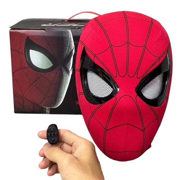 Electric Blink Superhero Mask, Ring Remote Controlled Eye Movement Headgear for Hero Cosplay & Costume Fun