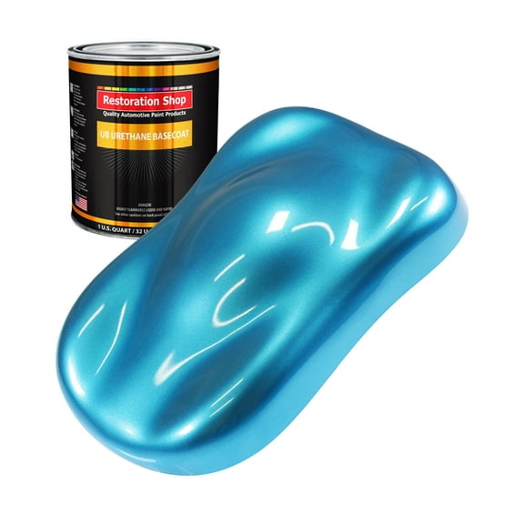 Electric Blue Metallic 1 Quart URETHANE BASECOAT Car Auto Body Paint