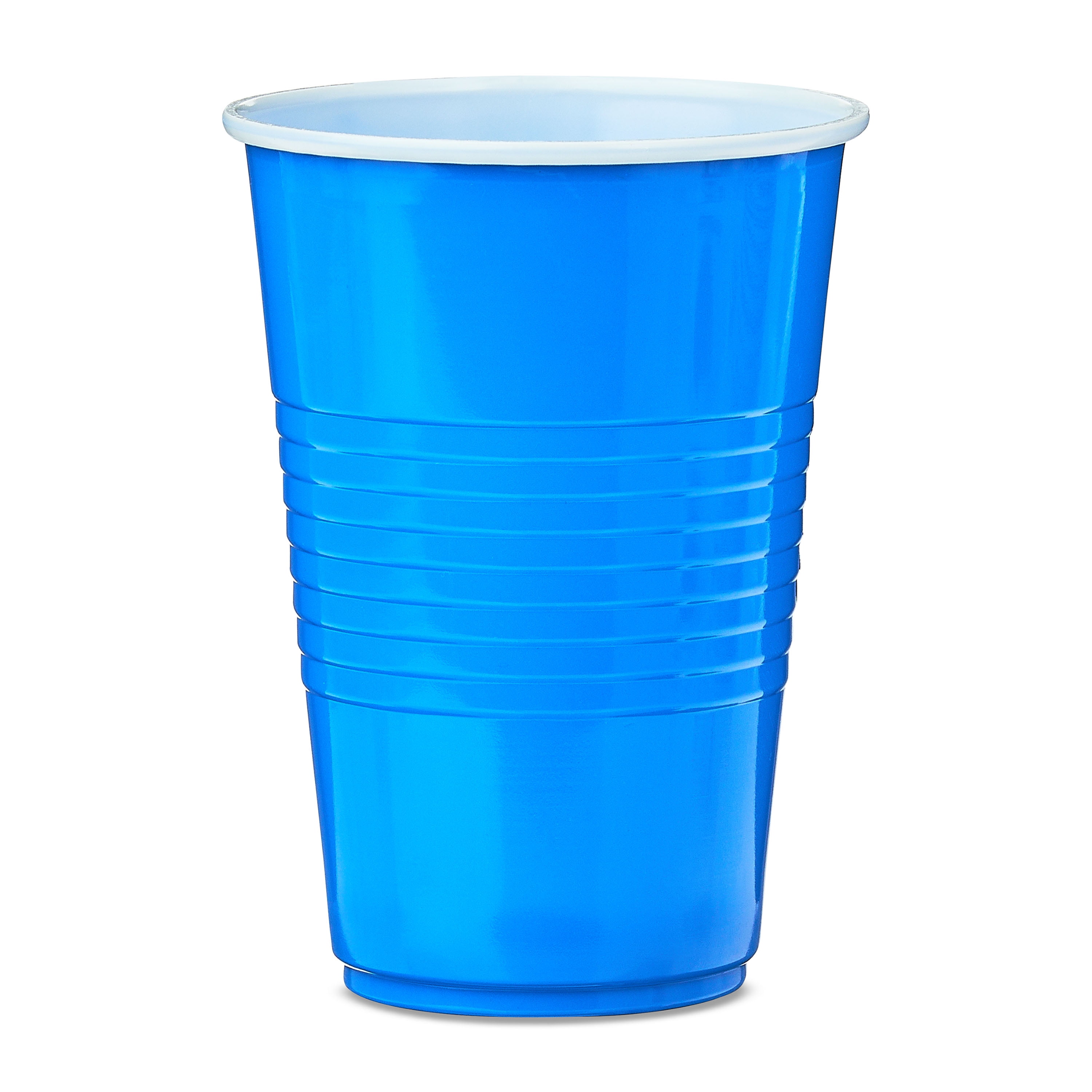 Disposable Plastic Party Cups, Electric Blue, 16 fl oz, 18 Count, by Way To Celebrate