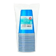 Plastic Disposable Party Cups, Electric Blue, 16 fl oz, 18 Pieces, by Way To Celebrate