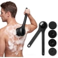 thumbnail image 1 of Electric Body Brush Back Scrubber for Shower, Waterproof Long Dual Handle Power Body Scrubber with 3 Heads, Bath Brush & 2 Speeds, for Cleansing, Exfoliating and Massaging Skin, Black, 1 of 8