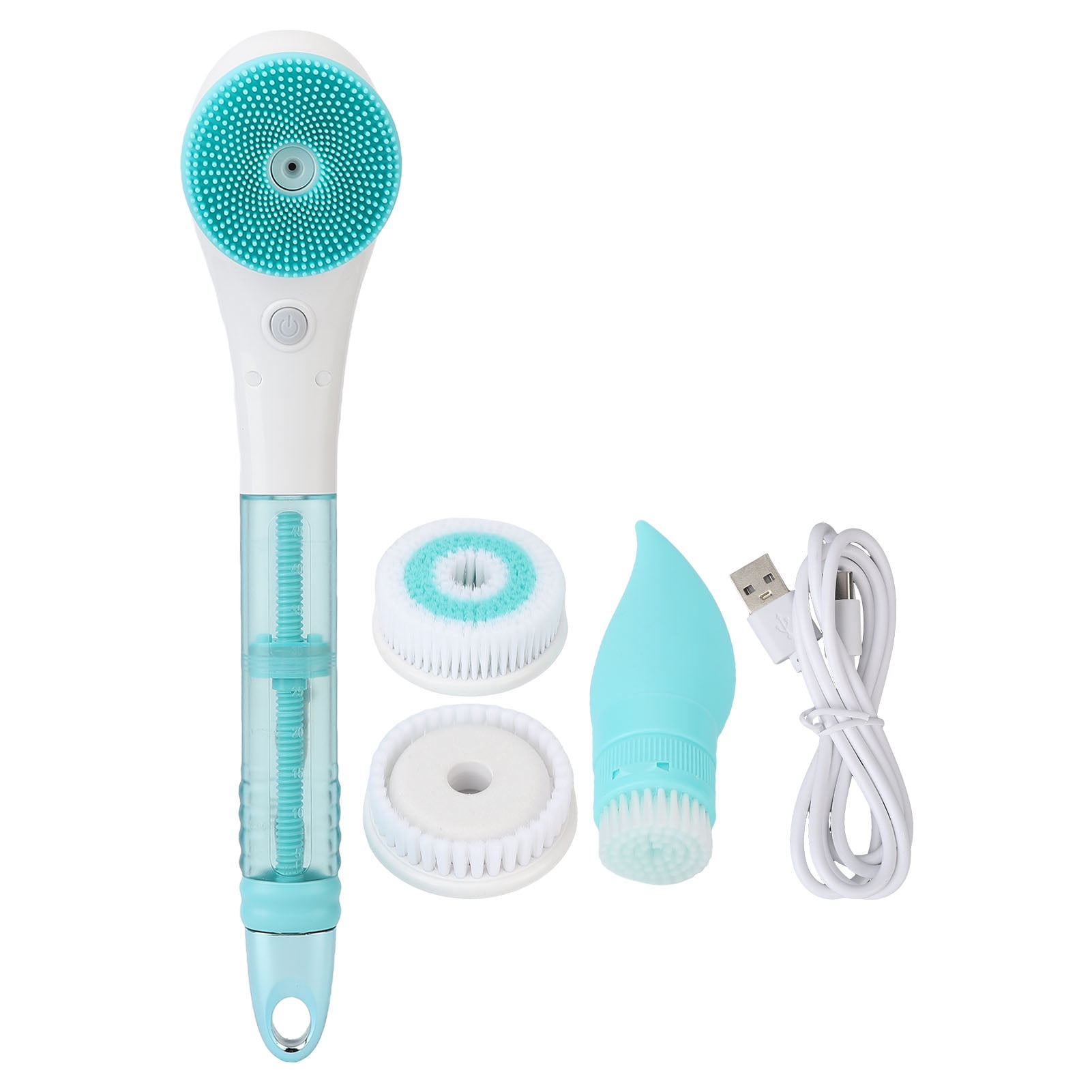 Electric Body Scrubber Brush Skin Friendly Waterproof Long Handle Soft