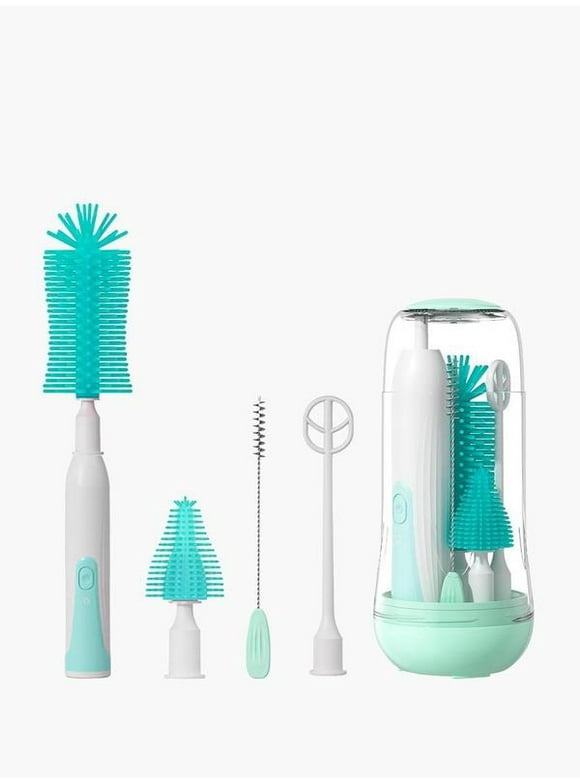 Electric Bottle Cleaning Brush, Baby Bottle Brush Cleaner Water Bottle Cleaning Kit, Nipple Brush Pacifier Cleaner Straw Cleaner Brush for Newborns,4 Packs Set