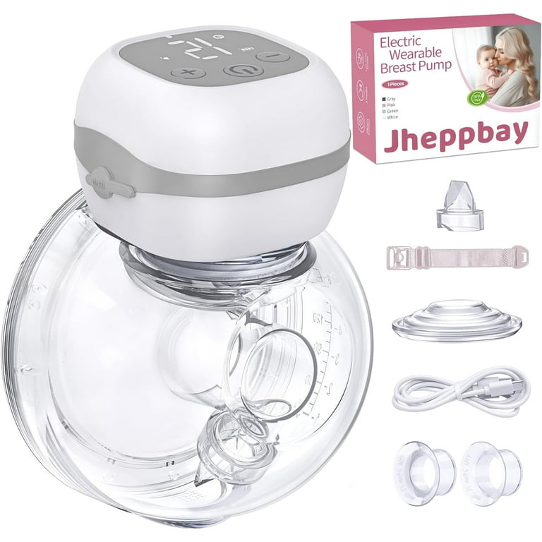 Electric Breast Pumps, Jheppbay 12 Levels & 3 Modes Wearable Breast Pump  Hands Free BPA Free with LCD Display, Painless Low Noise Portable Wireless