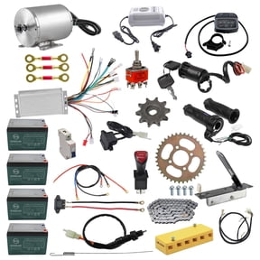 Electric Brushless DC Motor Kit, 48V 1800W Motor Controller with Battery Set 420 Sprocket for Golf Cart Go Kart ATV Quad Buggy Scooter E Bike Bicycle Razor Pit Dirt Bike Motocycle