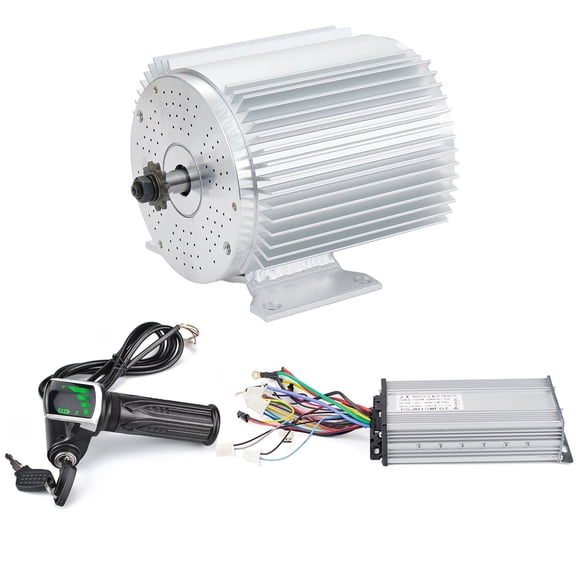 Electric Brushless DC Motor Kit, 48V 2000W High Speed Motor 4300RPM , with 15 Mosfet 33A BLDC Controller, Battery Display LCD Throttle, Electric Scooter Motorcycle Dirt Bike Mid Drive Motor