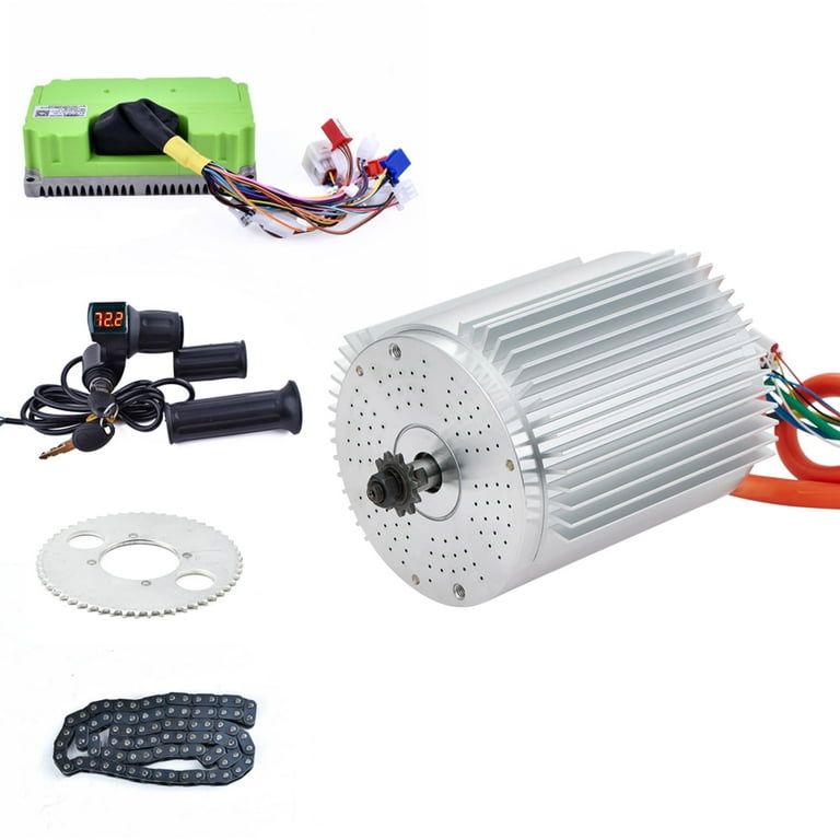 Electric Brushless Motor Kit 72V 3000W BLDC Motor With Heat Sink