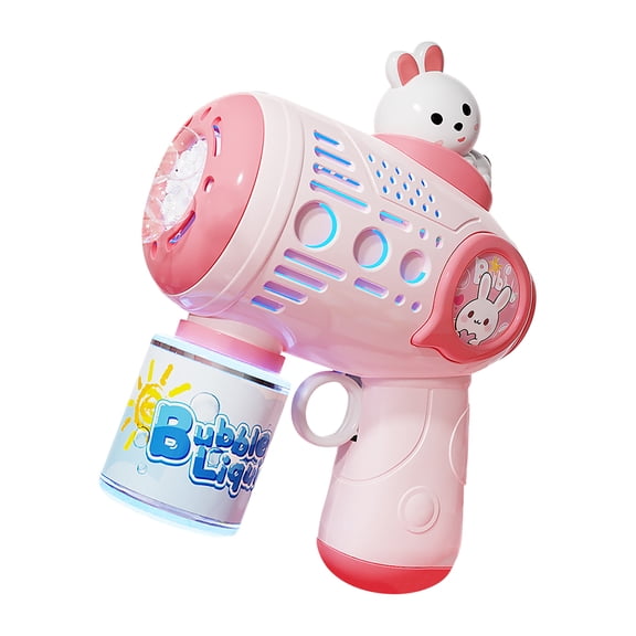 Electric Bubble Machine, Cute Animal Bubble Blower, Automatic Bubble Gun with Colorful Bubble Effects, Outdoor Party Bubble Maker for Events and Celebrations(Pink)