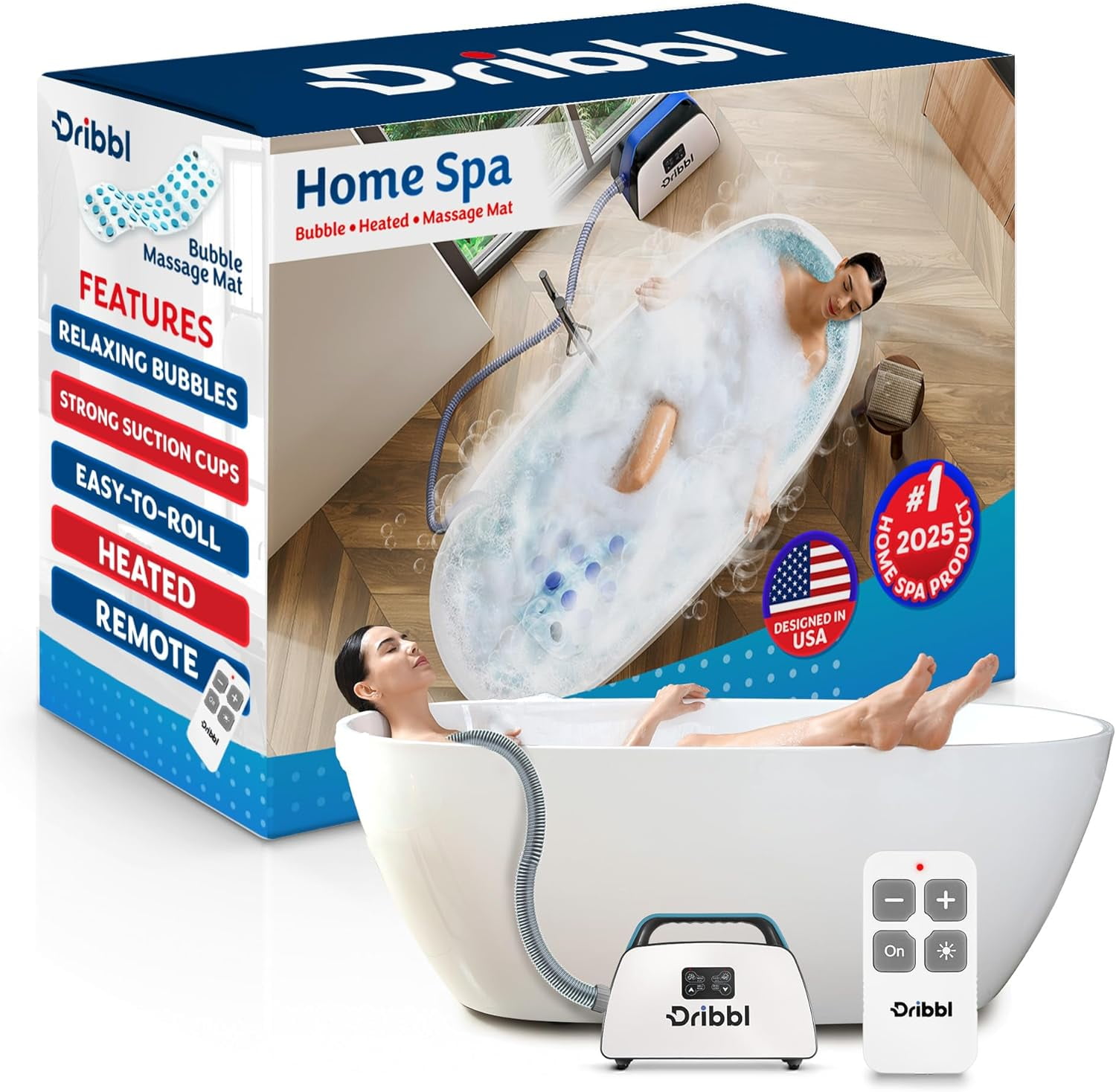 Electric Bubble Massage Bathtub Mat – Non-Slip Full-Body