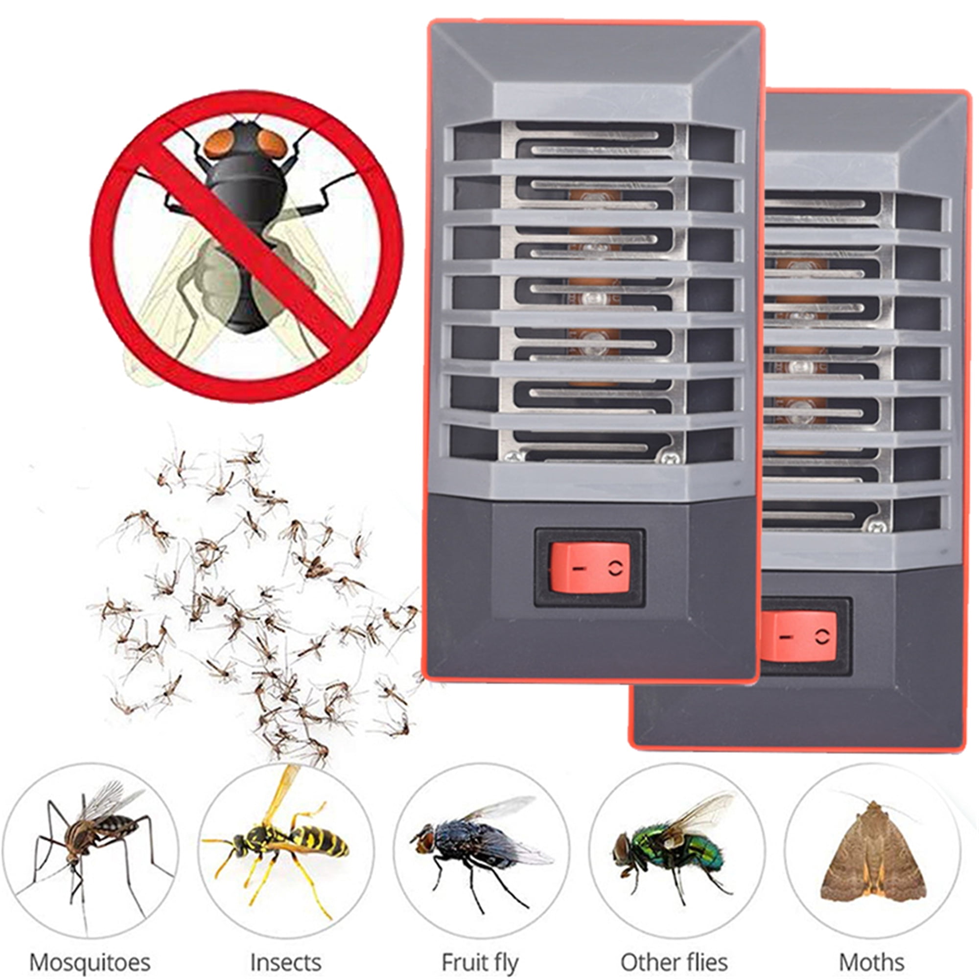 Electric Bug Zapper 2 Pack, Elbourn Insect Killer, Mosquito Zappers, Mosquito Lamp, Light-Emitting Flying Insect Trap for Indoor