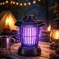 thumbnail image 1 of Electric Bug Zapper, 3 Light Modes White Soft Purple LED, Rechargeable Portable Outdoor Mosquito Killer Lamp with Hook for Patio Camping Garden Use, 1 of 9