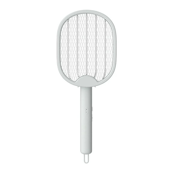 Electric Bug Zapper, Bug Zapper Racket, Electric Swatter Racket Rechargeable Foldable Zapper Racket for Indoor Outdoor Summer Picnic White 1 Pack