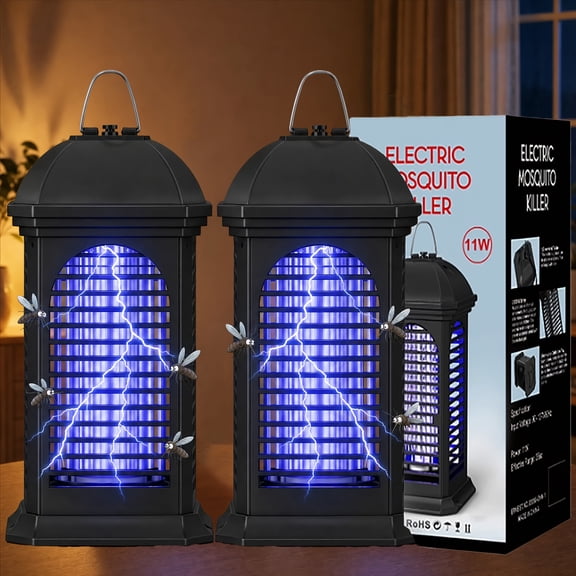 Electric Bug Zapper, High Powered Mosquito Zapper Indoor, Metal Mesh Fly Trap Insect Killer Lamp, Waterproof Silent Electronic Bug Light for Home Bedroom Kitchen Patio Backyard