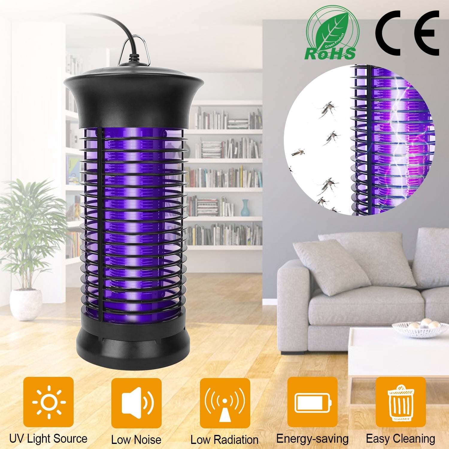 Electric Bug Zapper, Imountek Mosquito Killer Lamp, Flying Zapper Insect Killer Light Pest Fly Trap for Indoor