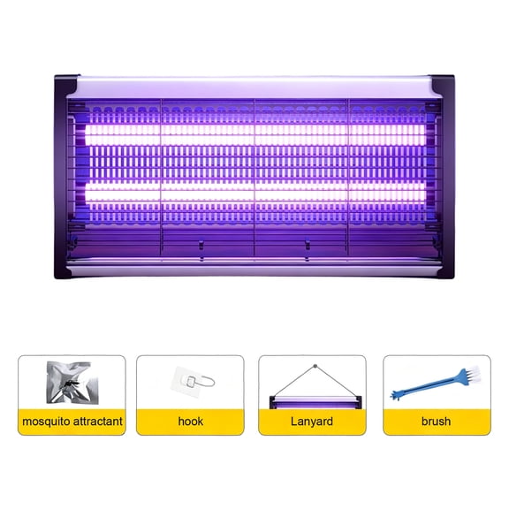 Electric Bug Zapper Insect Killer for Indoor Outdoor Use Suitable for Home Garden Commercial Kitchen Mosquito Attractant Hook Lanyard Brush Included