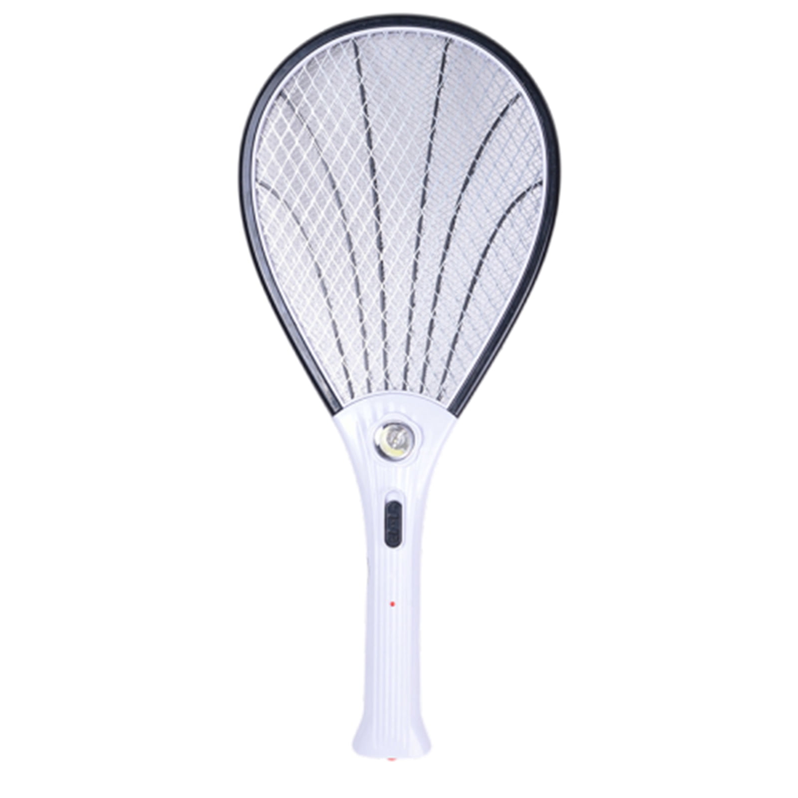 Electric Bug Zapper Racket, 2-in-1 Rechargeable with LED Light, 1 Pack Large Three-Layer Mesh Black, Shock-Proof Electric Mosquito Swatter for Indoor Outdoor Home Patio Mosquito Killing