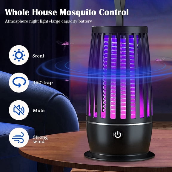 Electric Bug Zapper, Rechargeable Portable Zapper with USB Charging,Indoor Outdoor Fly Zapper & Insect Trap, High Efficiency Fruit Fly Killer with Safety Shield for Patio and Home(1pc))