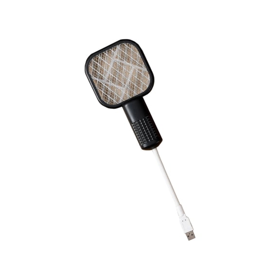 Electric Bug Zapper, Swatter Electric Zapper, Electric Swatter Racket, Electric Mosquito Zapper, 7X4 Inch Mini 2-In-1 Usb Powered Device with Built-In Attractant Light to Zap