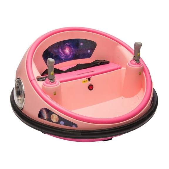 Electric Bumper Car with 360° Spin & Remote Control – Rechargeable Ride-On Featuring LED Lights & Soft Bumper, Fun Gift,Pink