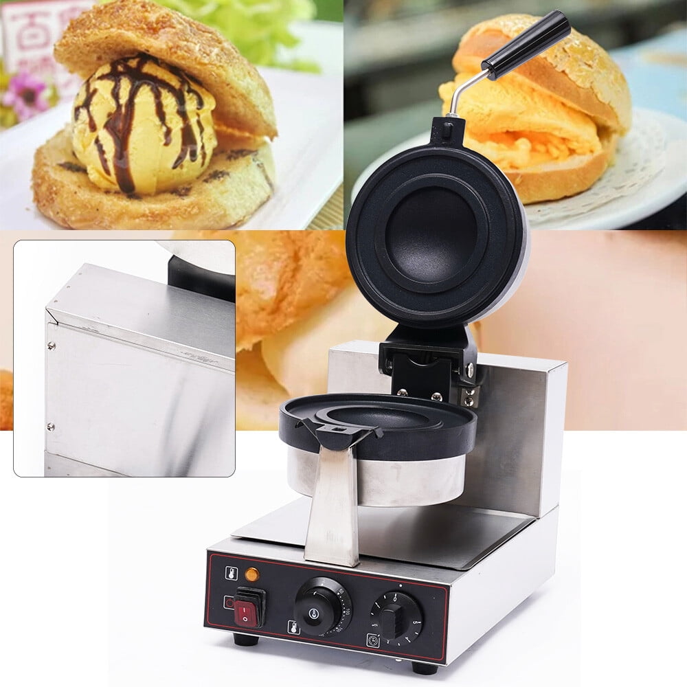 Electric Burger Waffle Maker Machine Panini Hamburger Press Baking Machine 1KW for Home Kitchens, Canteens