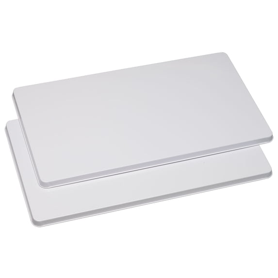 Electric Burner Covers Set of 2 - Lightweight Rectangle White for Stovetop