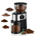 thumbnail image 1 of Electric Burr Coffee Grinder with 2-14 Cup Capacity, Aiheal Adjustable Burr Mill Coffee Bean Grinder with 18 Grind Settings for Espresso Drip Coffee and French Press, Black, 1 of 8