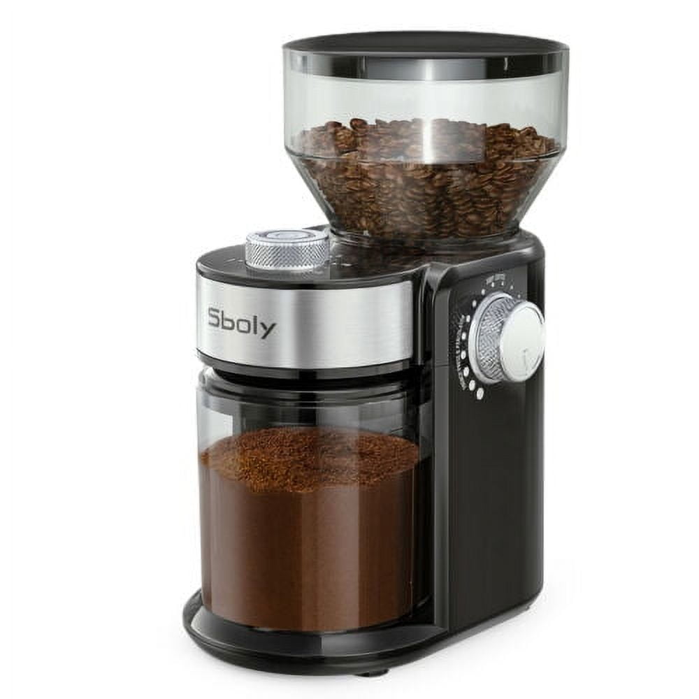 Electric Burr Coffee Grinder with Digital Control, BEEONE Espresso