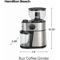 Electric Burr Coffee Grinder with Large 16oz Hopper & 18 Settings For 2-14 Cups, Stainless Steel (80385)