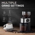 thumbnail image 1 of Electric Burr Mill Coffee Grinder with 18 Precise Grind Settings for Espresso, Drip and French Press - Adjustable Burr Grinder in Black, 1 of 6
