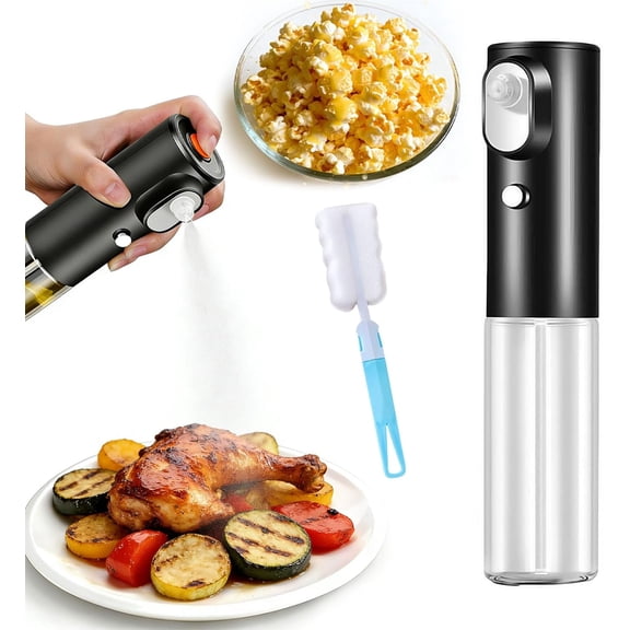 Electric Butter Sprayer for Popcorn 200ml Rechargeable Oil Dispenser, 2 Adjustable Modes, Fine Mist for Cooking, Air Fryer, Baking, BBQ, Grilling