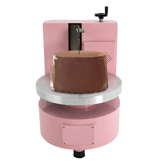 Electric Cake Decorating Machine, Electrical Rotating Speed Pink Adjustable Cake Cream Spreading Machine, Cake Cream Smooth Coating Decoration Machine for 4-12 inch Cakes