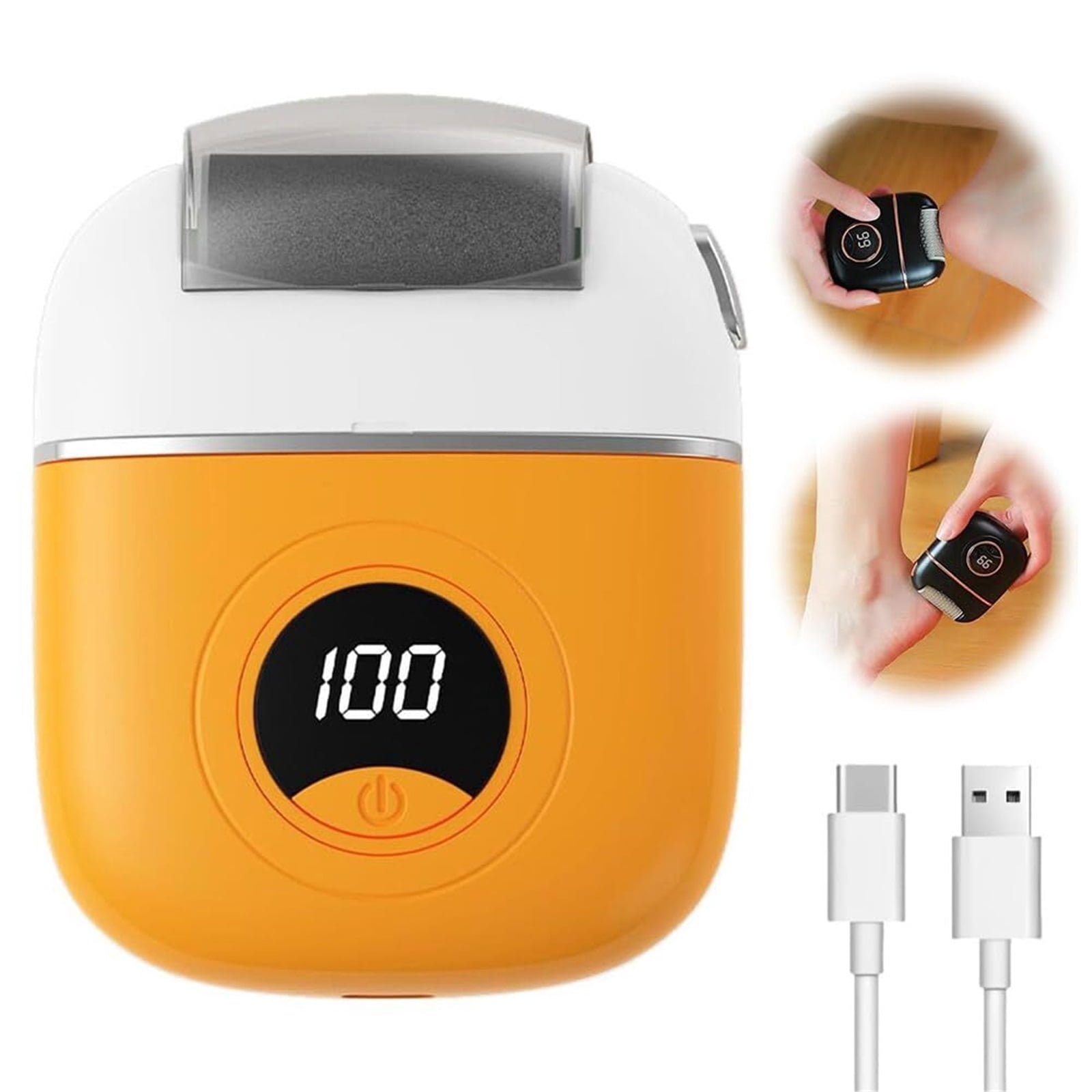 Electric Callus Remover for Feet, Portable Rechargeable Foot Repair and Grinding Device with Digital Display, Heel Polisher File for Men Women Dry Callus Dead Skin