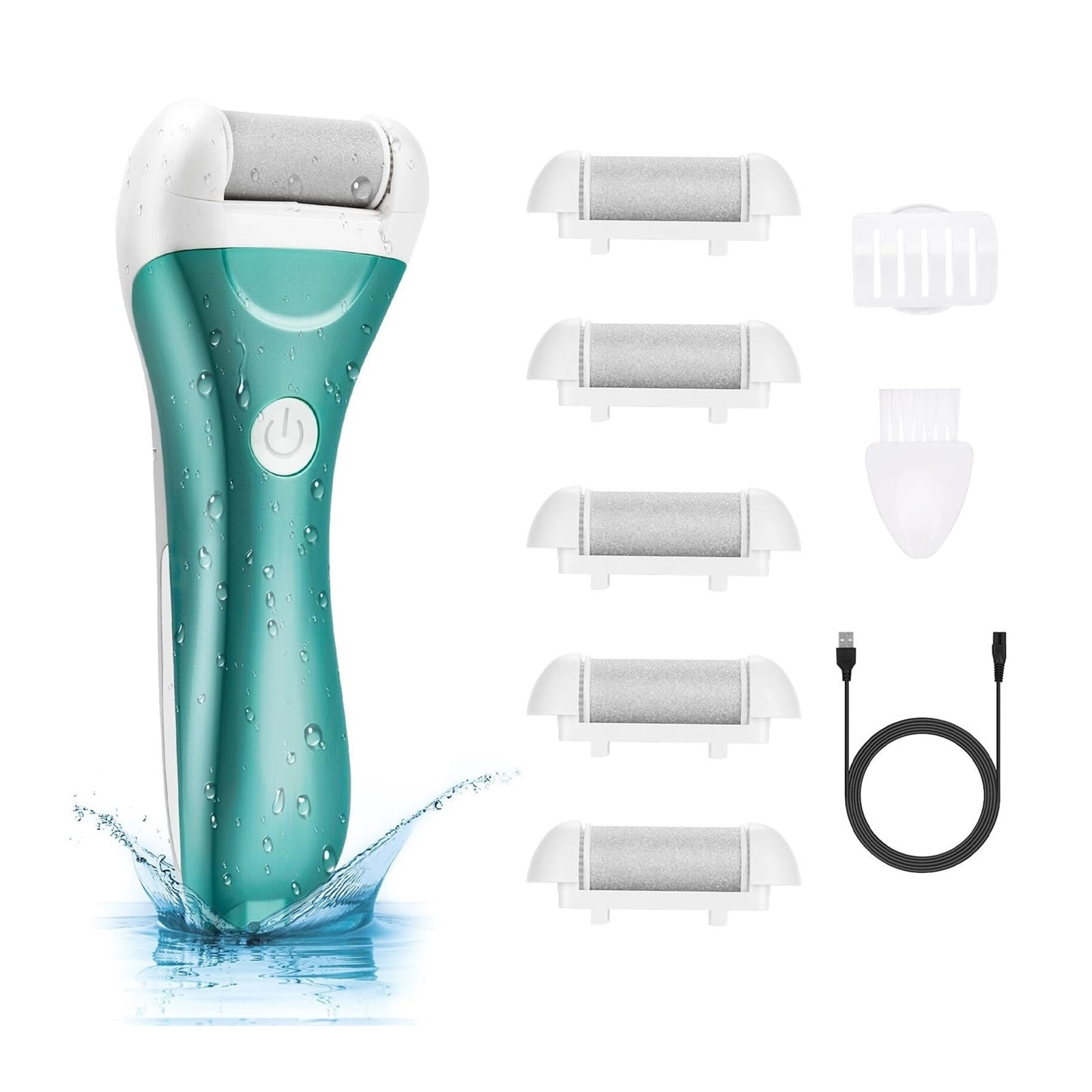 Electric Callus Remover for Feet with Vacuum, Premium Portable Pedicure Tools Rechargeable Waterproof 2 Speed Foot File Scrubber Callus Remover Tool Foot Care kit(Black)