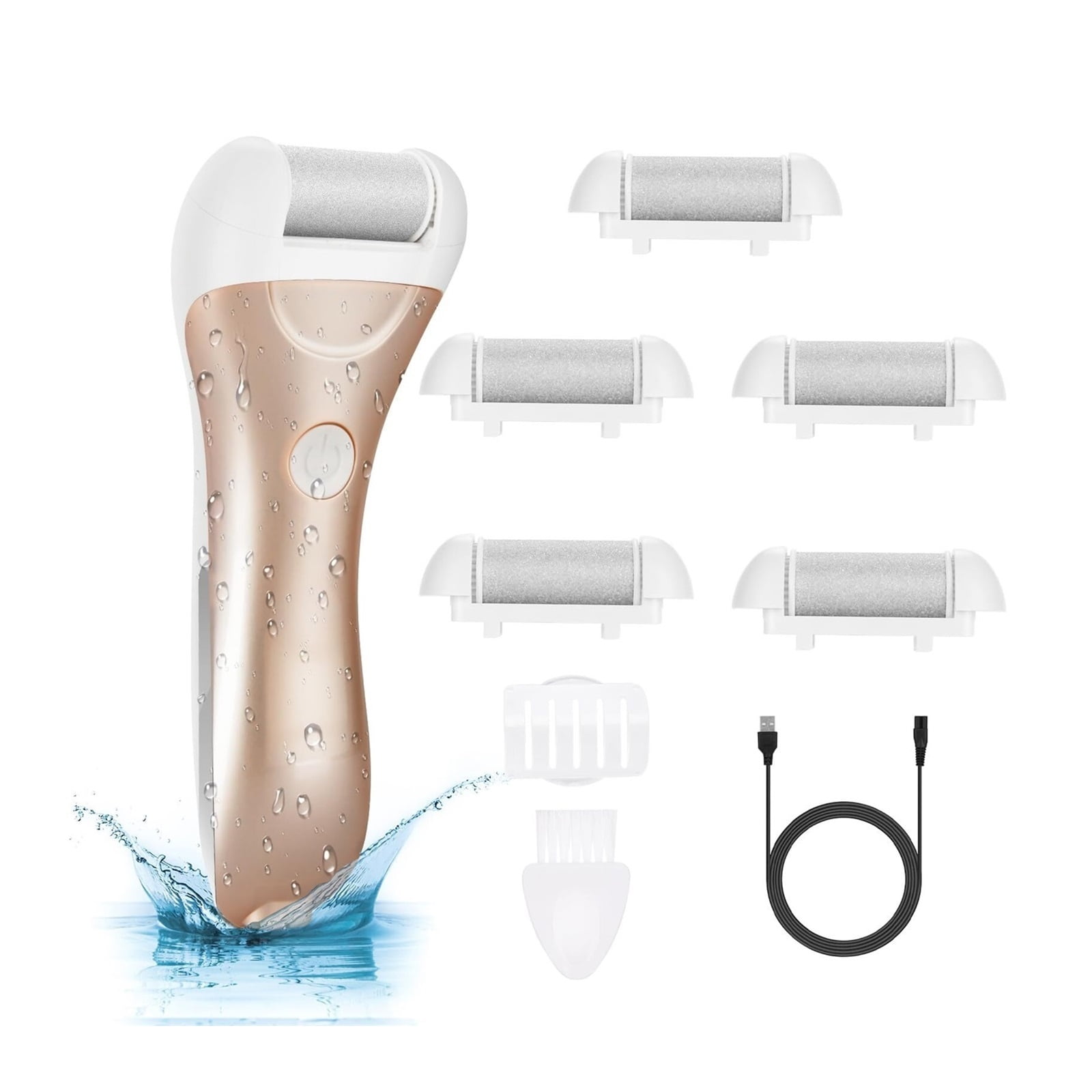 Electric Callus Remover for Feet with Vacuum, Premium Portable Pedicure Tools Rechargeable Waterproof 2 Speed Foot File Scrubber Callus Remover Tool Foot Care kit(Black)