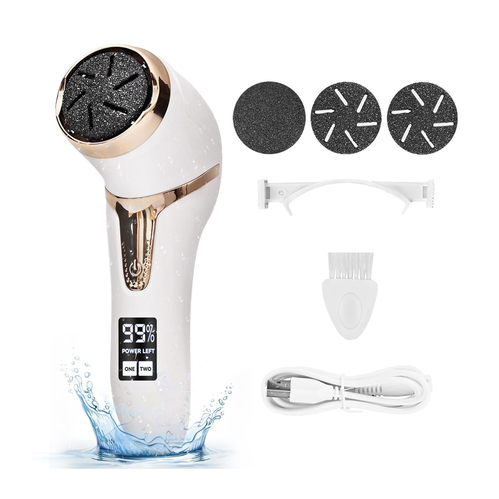 Electric Callus Remover for Feet with Vacuum, Premium Portable Pedicure Tools Rechargeable Waterproof 2 Speed Foot File Scrubber Callus Remover Tool Foot Care kit(Black)