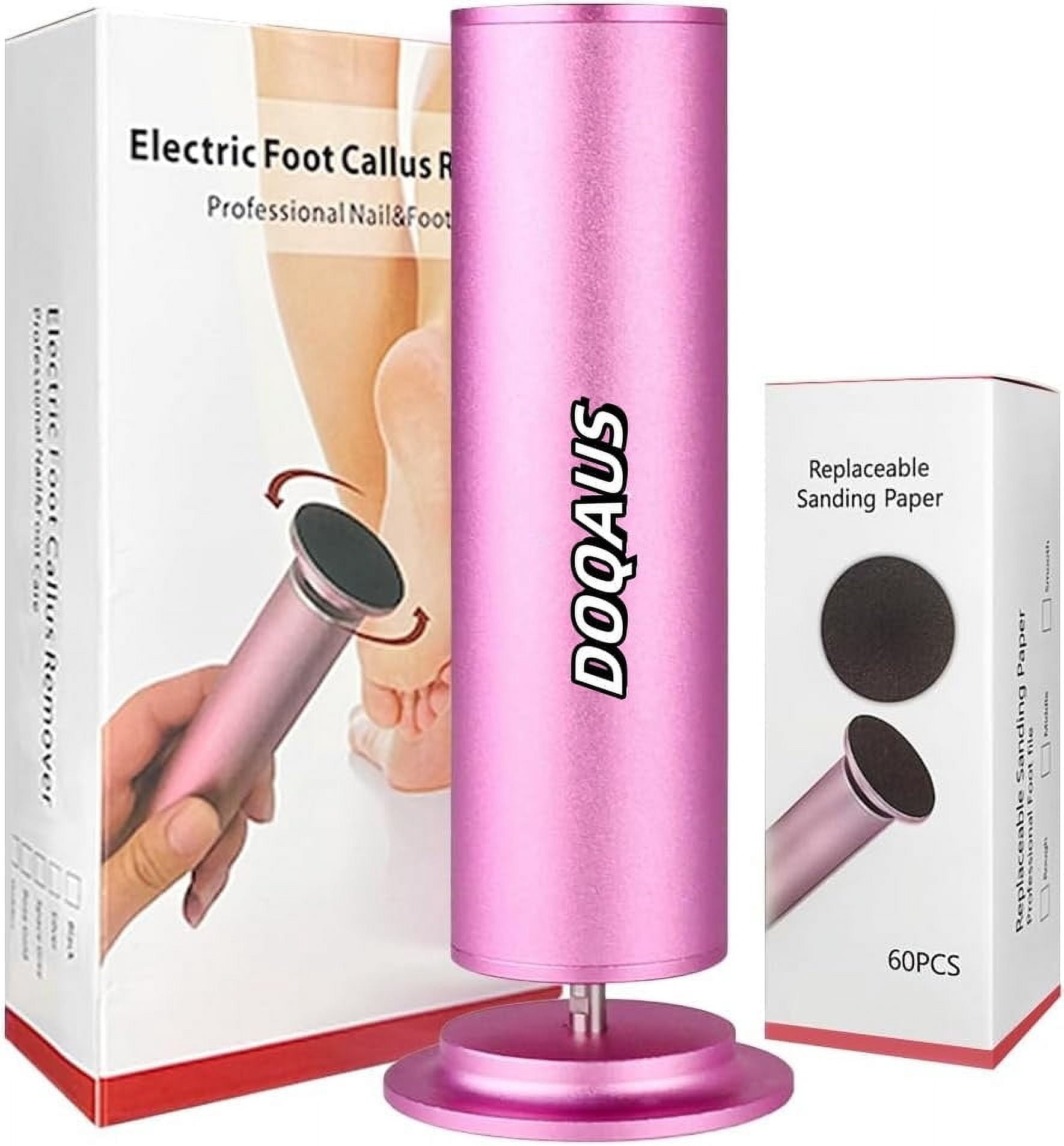 Electric Callus Remover, Foot File Grinder Tool with Speed Controller, and 60pcs Replacement Sandpaper Disk for Men and Women Dead Dry Crack Skin Calluses